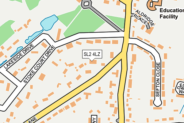 SL2 4LZ map - OS OpenMap – Local (Ordnance Survey) SL2 4LZ map - OS OpenMap – Local (Ordnance Survey)