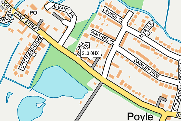 SL3 0HX map - OS OpenMap – Local (Ordnance Survey) SL3 0HX map - OS OpenMap – Local (Ordnance Survey)