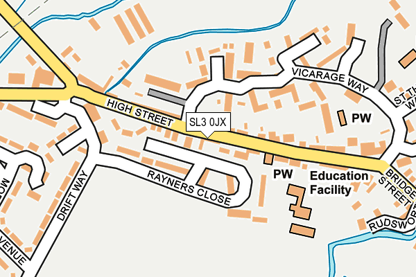 SL3 0JX map - OS OpenMap – Local (Ordnance Survey) SL3 0JX map - OS OpenMap – Local (Ordnance Survey)