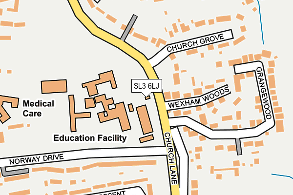 SL3 6LJ map - OS OpenMap – Local (Ordnance Survey) SL3 6LJ map - OS OpenMap – Local (Ordnance Survey)