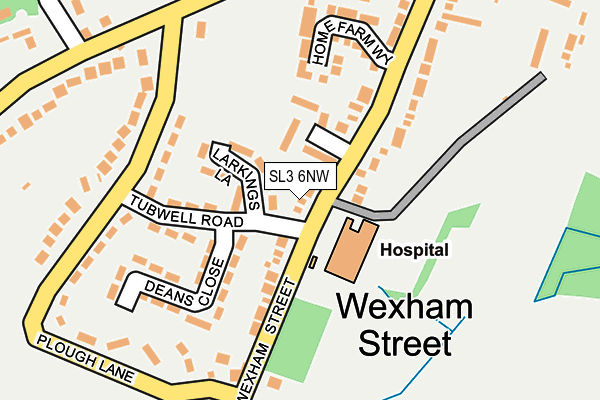 SL3 6NW map - OS OpenMap – Local (Ordnance Survey) SL3 6NW map - OS OpenMap – Local (Ordnance Survey)