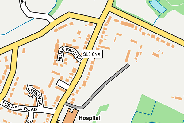SL3 6NX map - OS OpenMap – Local (Ordnance Survey)