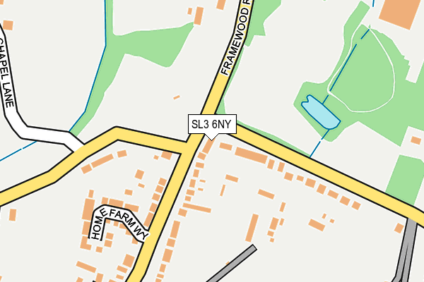 SL3 6NY map - OS OpenMap – Local (Ordnance Survey) SL3 6NY map - OS OpenMap – Local (Ordnance Survey)