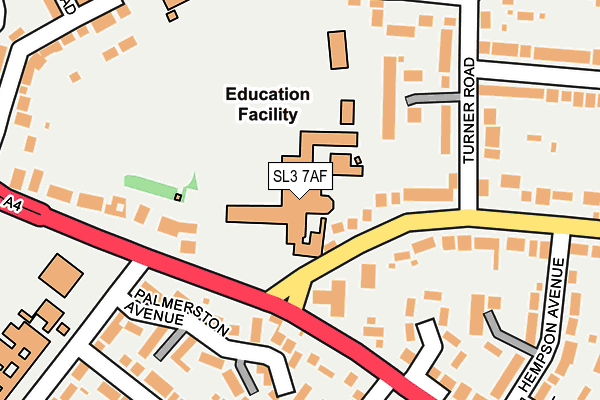 SL3 7AF map - OS OpenMap – Local (Ordnance Survey) SL3 7AF map - OS OpenMap – Local (Ordnance Survey)