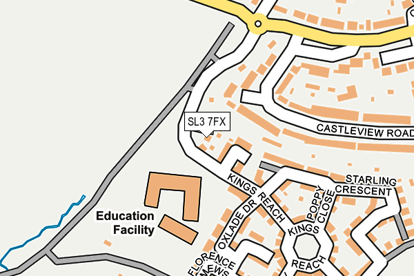 SL3 7FX map - OS OpenMap – Local (Ordnance Survey) SL3 7FX map - OS OpenMap – Local (Ordnance Survey)