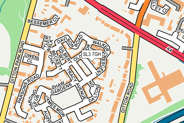 SL3 7GH map - OS OpenMap – Local (Ordnance Survey) SL3 7GH map - OS OpenMap – Local (Ordnance Survey)