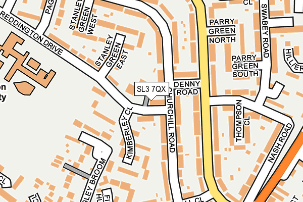 SL3 7QX map - OS OpenMap – Local (Ordnance Survey) SL3 7QX map - OS OpenMap – Local (Ordnance Survey)