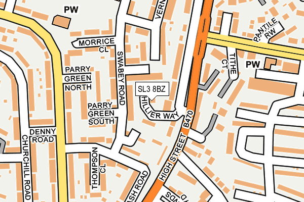 SL3 8BZ map - OS OpenMap – Local (Ordnance Survey) SL3 8BZ map - OS OpenMap – Local (Ordnance Survey)