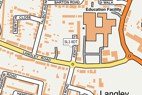 SL3 8DT map - OS OpenMap – Local (Ordnance Survey) SL3 8DT map - OS OpenMap – Local (Ordnance Survey)