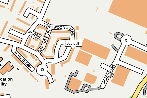 SL3 8GH map - OS OpenMap – Local (Ordnance Survey) SL3 8GH map - OS OpenMap – Local (Ordnance Survey)
