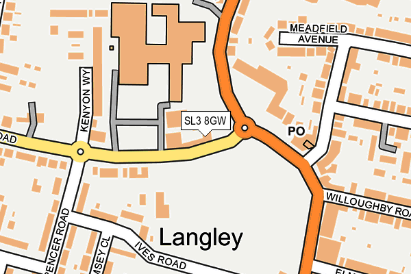 SL3 8GW map - OS OpenMap – Local (Ordnance Survey) SL3 8GW map - OS OpenMap – Local (Ordnance Survey)