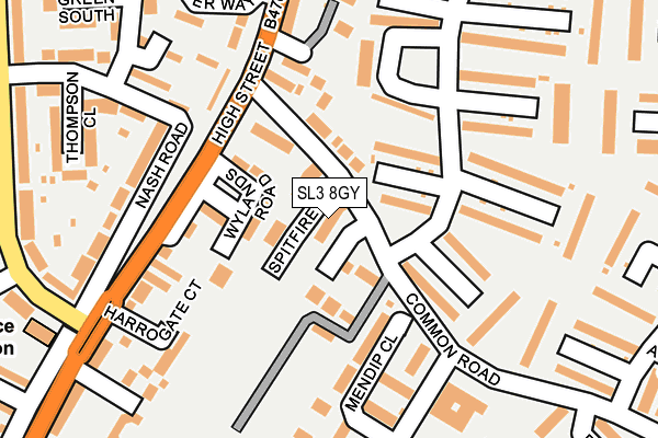 SL3 8GY map - OS OpenMap – Local (Ordnance Survey) SL3 8GY map - OS OpenMap – Local (Ordnance Survey)