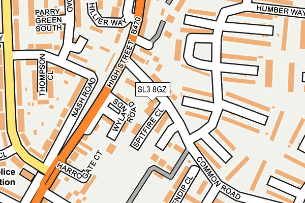 SL3 8GZ map - OS OpenMap – Local (Ordnance Survey) SL3 8GZ map - OS OpenMap – Local (Ordnance Survey)