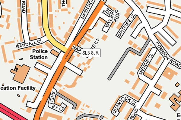 SL3 8JR map - OS OpenMap – Local (Ordnance Survey) SL3 8JR map - OS OpenMap – Local (Ordnance Survey)