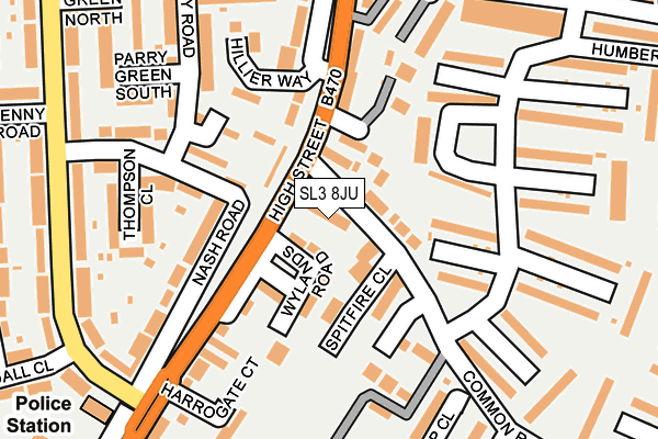 SL3 8JU map - OS OpenMap – Local (Ordnance Survey) SL3 8JU map - OS OpenMap – Local (Ordnance Survey)