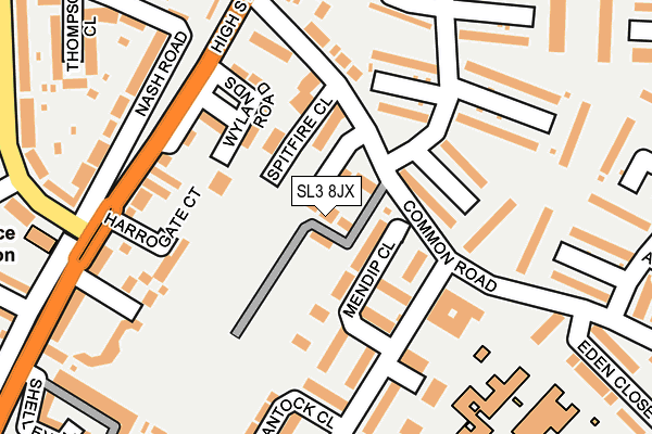 SL3 8JX map - OS OpenMap – Local (Ordnance Survey) SL3 8JX map - OS OpenMap – Local (Ordnance Survey)