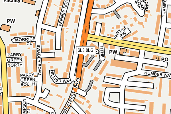 SL3 8LG map - OS OpenMap – Local (Ordnance Survey) SL3 8LG map - OS OpenMap – Local (Ordnance Survey)
