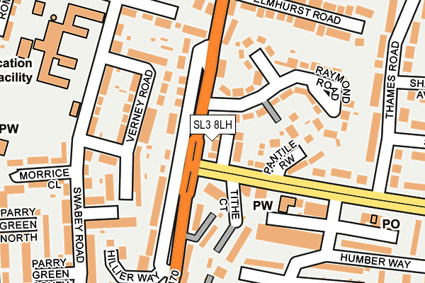 SL3 8LH map - OS OpenMap – Local (Ordnance Survey) SL3 8LH map - OS OpenMap – Local (Ordnance Survey)