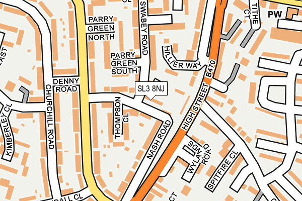 SL3 8NJ map - OS OpenMap – Local (Ordnance Survey)