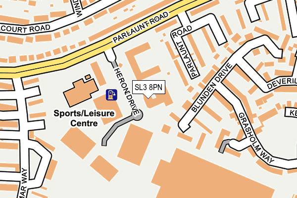 SL3 8PN map - OS OpenMap – Local (Ordnance Survey) SL3 8PN map - OS OpenMap – Local (Ordnance Survey)