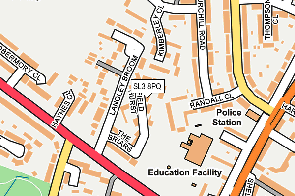 SL3 8PQ map - OS OpenMap – Local (Ordnance Survey) SL3 8PQ map - OS OpenMap – Local (Ordnance Survey)