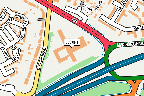 SL3 8PT map - OS OpenMap – Local (Ordnance Survey) SL3 8PT map - OS OpenMap – Local (Ordnance Survey)