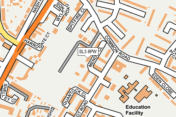 SL3 8PW map - OS OpenMap – Local (Ordnance Survey) SL3 8PW map - OS OpenMap – Local (Ordnance Survey)