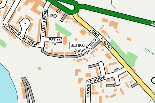 SL3 8QJ map - OS OpenMap – Local (Ordnance Survey) SL3 8QJ map - OS OpenMap – Local (Ordnance Survey)