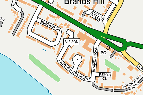 SL3 8QN map - OS OpenMap – Local (Ordnance Survey) SL3 8QN map - OS OpenMap – Local (Ordnance Survey)