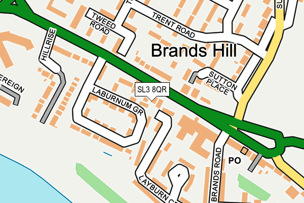 SL3 8QR map - OS OpenMap – Local (Ordnance Survey) SL3 8QR map - OS OpenMap – Local (Ordnance Survey)