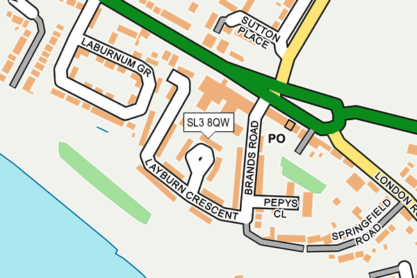 SL3 8QW map - OS OpenMap – Local (Ordnance Survey) SL3 8QW map - OS OpenMap – Local (Ordnance Survey)