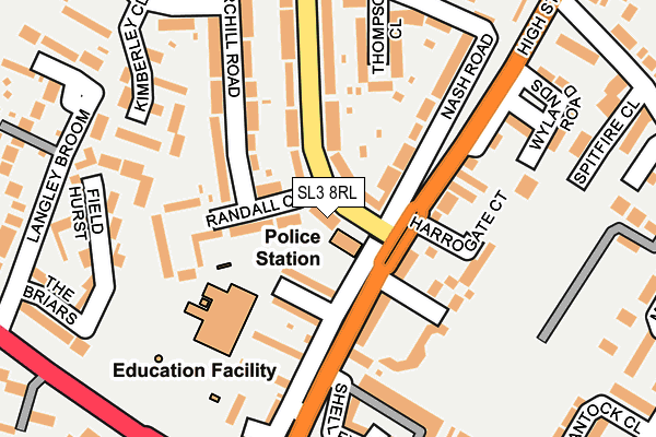 SL3 8RL map - OS OpenMap – Local (Ordnance Survey) SL3 8RL map - OS OpenMap – Local (Ordnance Survey)