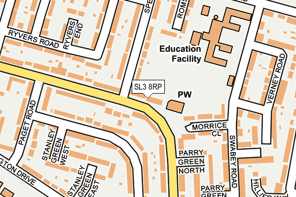 SL3 8RP map - OS OpenMap – Local (Ordnance Survey) SL3 8RP map - OS OpenMap – Local (Ordnance Survey)