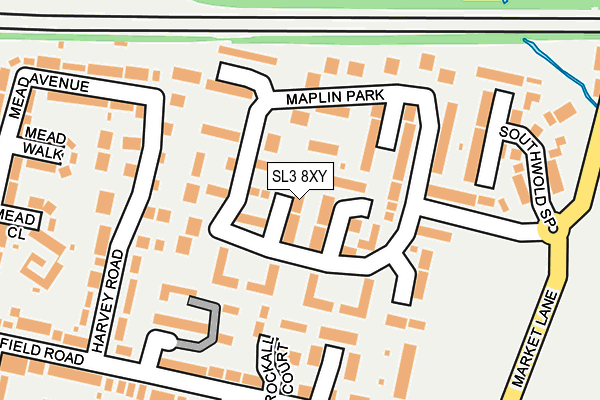 SL3 8XY map - OS OpenMap – Local (Ordnance Survey) SL3 8XY map - OS OpenMap – Local (Ordnance Survey)