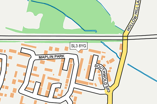 SL3 8YG map - OS OpenMap – Local (Ordnance Survey) SL3 8YG map - OS OpenMap – Local (Ordnance Survey)