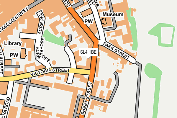 SL4 1BE map - OS OpenMap – Local (Ordnance Survey) SL4 1BE map - OS OpenMap – Local (Ordnance Survey)