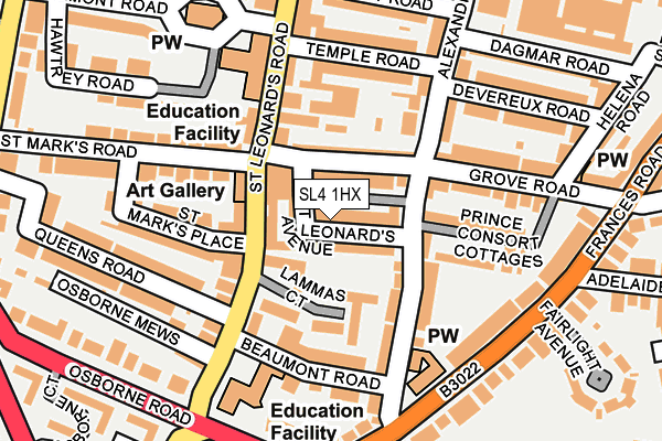 SL4 1HX map - OS OpenMap – Local (Ordnance Survey) SL4 1HX map - OS OpenMap – Local (Ordnance Survey)