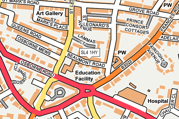 SL4 1HY map - OS OpenMap – Local (Ordnance Survey) SL4 1HY map - OS OpenMap – Local (Ordnance Survey)