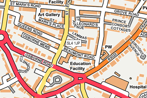 SL4 1JP map - OS OpenMap – Local (Ordnance Survey) SL4 1JP map - OS OpenMap – Local (Ordnance Survey)