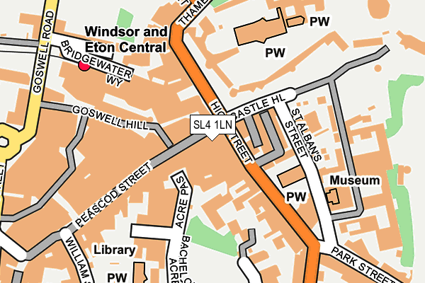 SL4 1LN map - OS OpenMap – Local (Ordnance Survey) SL4 1LN map - OS OpenMap – Local (Ordnance Survey)