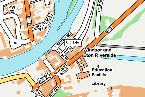 SL4 1NA map - OS OpenMap – Local (Ordnance Survey) SL4 1NA map - OS OpenMap – Local (Ordnance Survey)