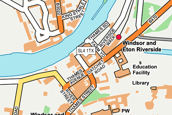 SL4 1TX map - OS OpenMap – Local (Ordnance Survey) SL4 1TX map - OS OpenMap – Local (Ordnance Survey)