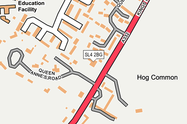 SL4 2BG map - OS OpenMap – Local (Ordnance Survey) SL4 2BG map - OS OpenMap – Local (Ordnance Survey)