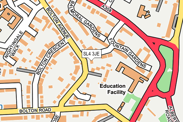 SL4 3JE map - OS OpenMap – Local (Ordnance Survey) SL4 3JE map - OS OpenMap – Local (Ordnance Survey)