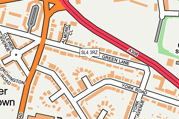 SL4 3RZ map - OS OpenMap – Local (Ordnance Survey) SL4 3RZ map - OS OpenMap – Local (Ordnance Survey)
