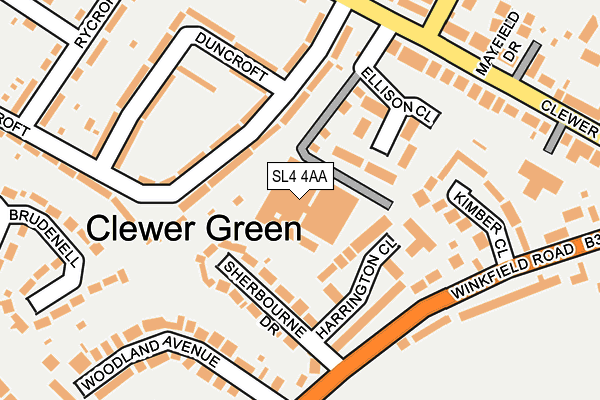 SL4 4AA map - OS OpenMap – Local (Ordnance Survey) SL4 4AA map - OS OpenMap – Local (Ordnance Survey)