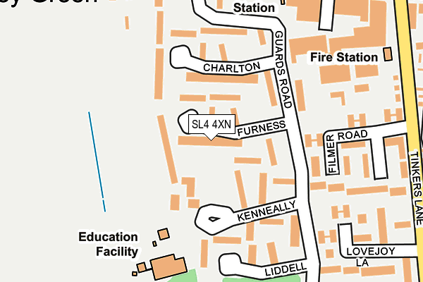 SL4 4XN map - OS OpenMap – Local (Ordnance Survey) SL4 4XN map - OS OpenMap – Local (Ordnance Survey)