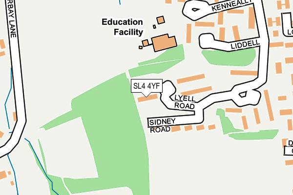SL4 4YF map - OS OpenMap – Local (Ordnance Survey) SL4 4YF map - OS OpenMap – Local (Ordnance Survey)