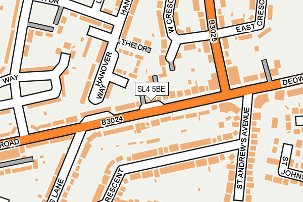 SL4 5BE map - OS OpenMap – Local (Ordnance Survey) SL4 5BE map - OS OpenMap – Local (Ordnance Survey)