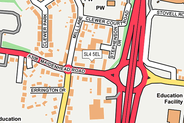SL4 5EL map - OS OpenMap – Local (Ordnance Survey) SL4 5EL map - OS OpenMap – Local (Ordnance Survey)